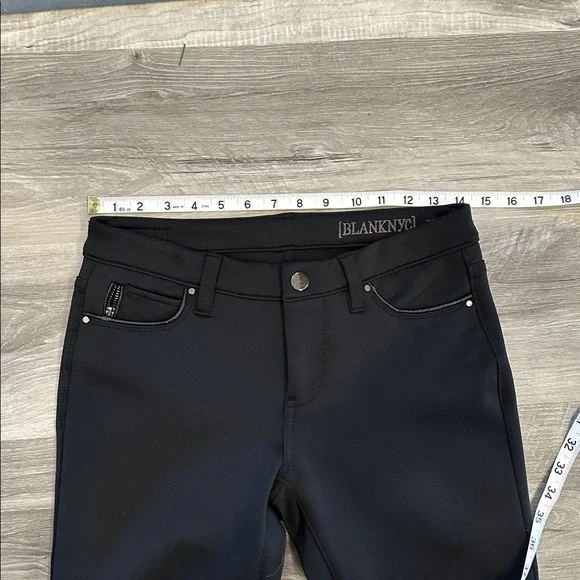Blank NYC Black Ponte Stretchy Soft Knit Pant Slim Skinny 27 - Picture 3 of 9